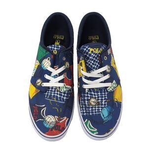 POLO RALPH LAUREN Faxon X Pony Sneaker Shoes Mens 14 Basketball Print NEW NWOB